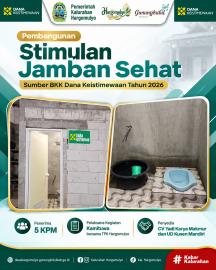 PEMBANGUNAN STIMULAN JAMBAN SEHAT MELALUI BKK DANA KEISTIMEWAAN REFORMASI KALURAHAN TAHUN 2026